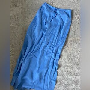 Silky Blue Madewell Skirt